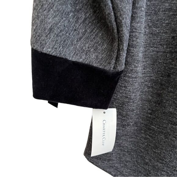 NWT! Charter Club Womens Sz M sweater Blouse Scoop Neck Dolman 3/4 Sleeve - Picture 9 of 15